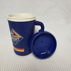 Vintage Tri Mart Gas Station Travel Mug 20oz Insulated Refillable Blue Aladdin